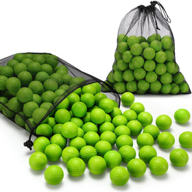 PullCrease foam golf balls 200ct bulk, ideal for family practice and drills