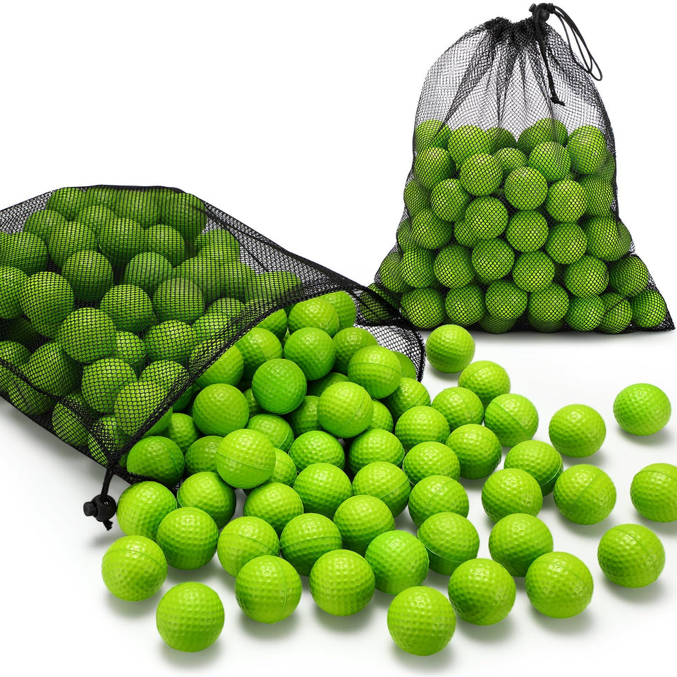PullCrease foam golf balls 200ct bulk, ideal for family practice and drills