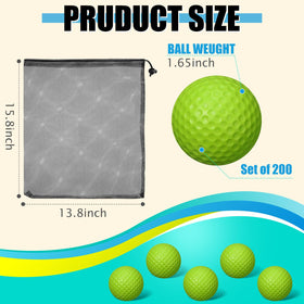 Closeup of PullCrease foam golf balls showing soft, forgiving foam material