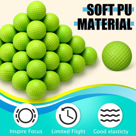 PullCrease foam golf balls with dent-resistant design for long-lasting use