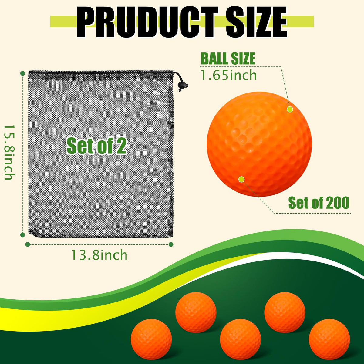 PullCrease practice balls in orange support quiet, limited-flight training.