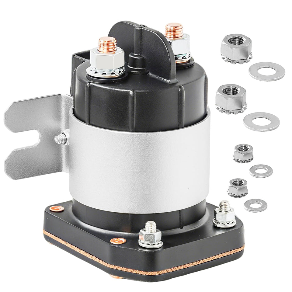 PulPalet 24V continuous-duty solenoid relay front view showing rugged construction