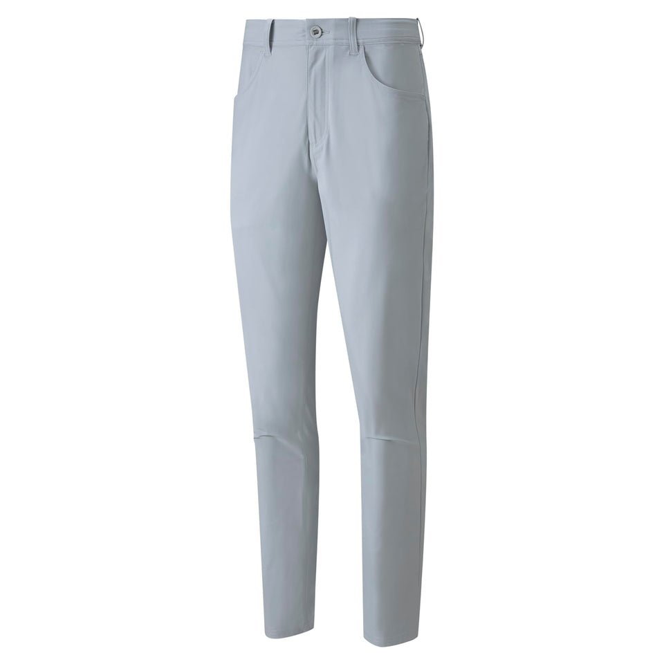 PUMA 101 golf pants front view showing high rise and stretch comfort for golf.