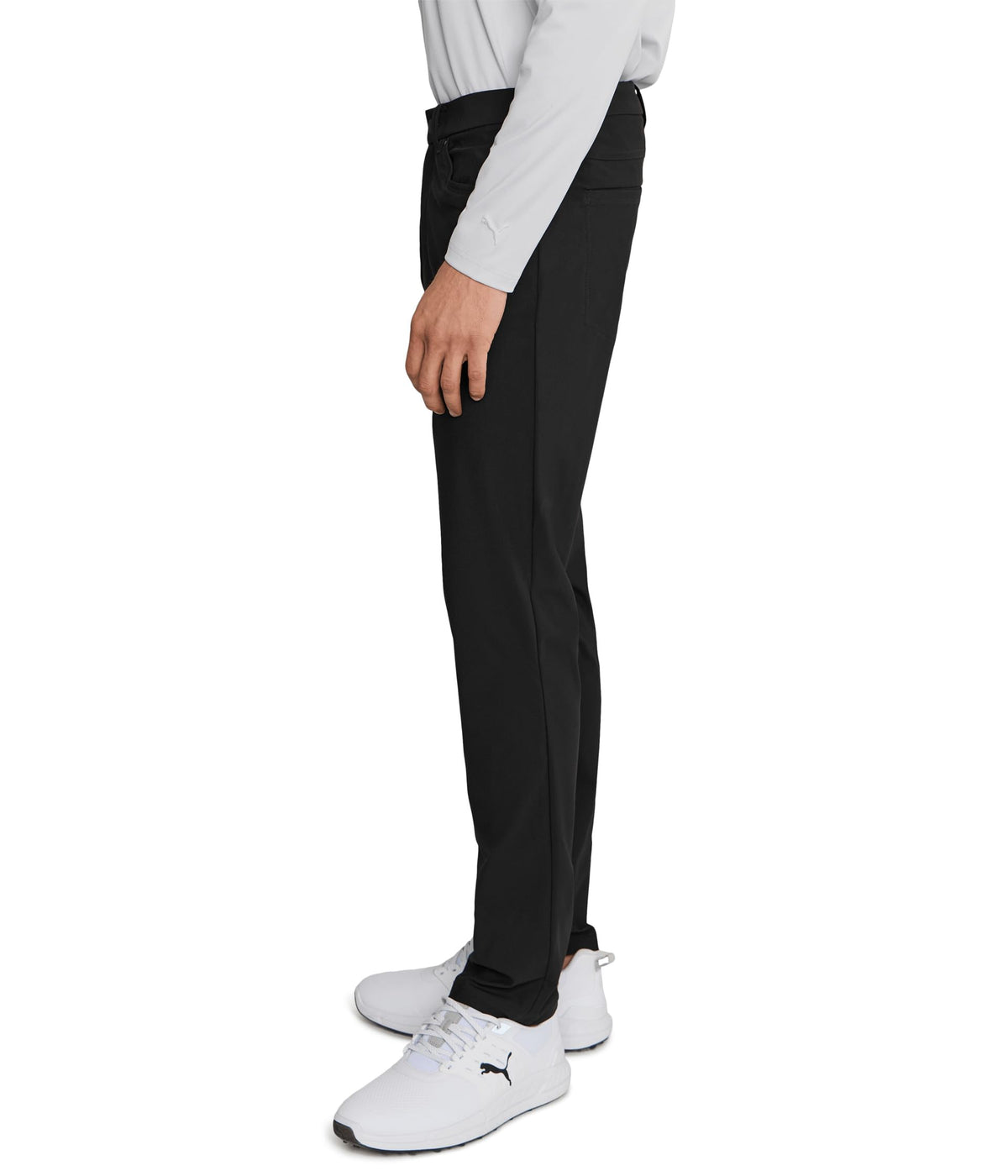 PUMA 101 Premier pants back view, pocket layout and clean silhouette.