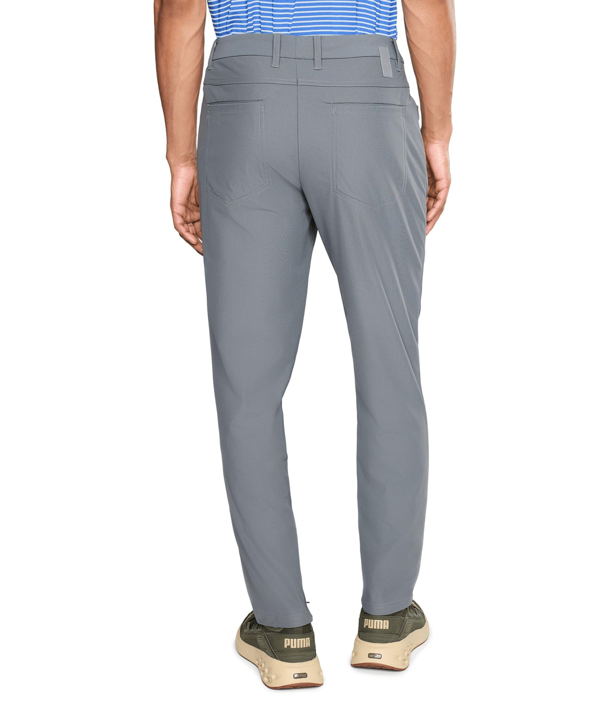 Side stretch panel of PUMA 101 Premier 5 Pocket Pants for freedom of movement