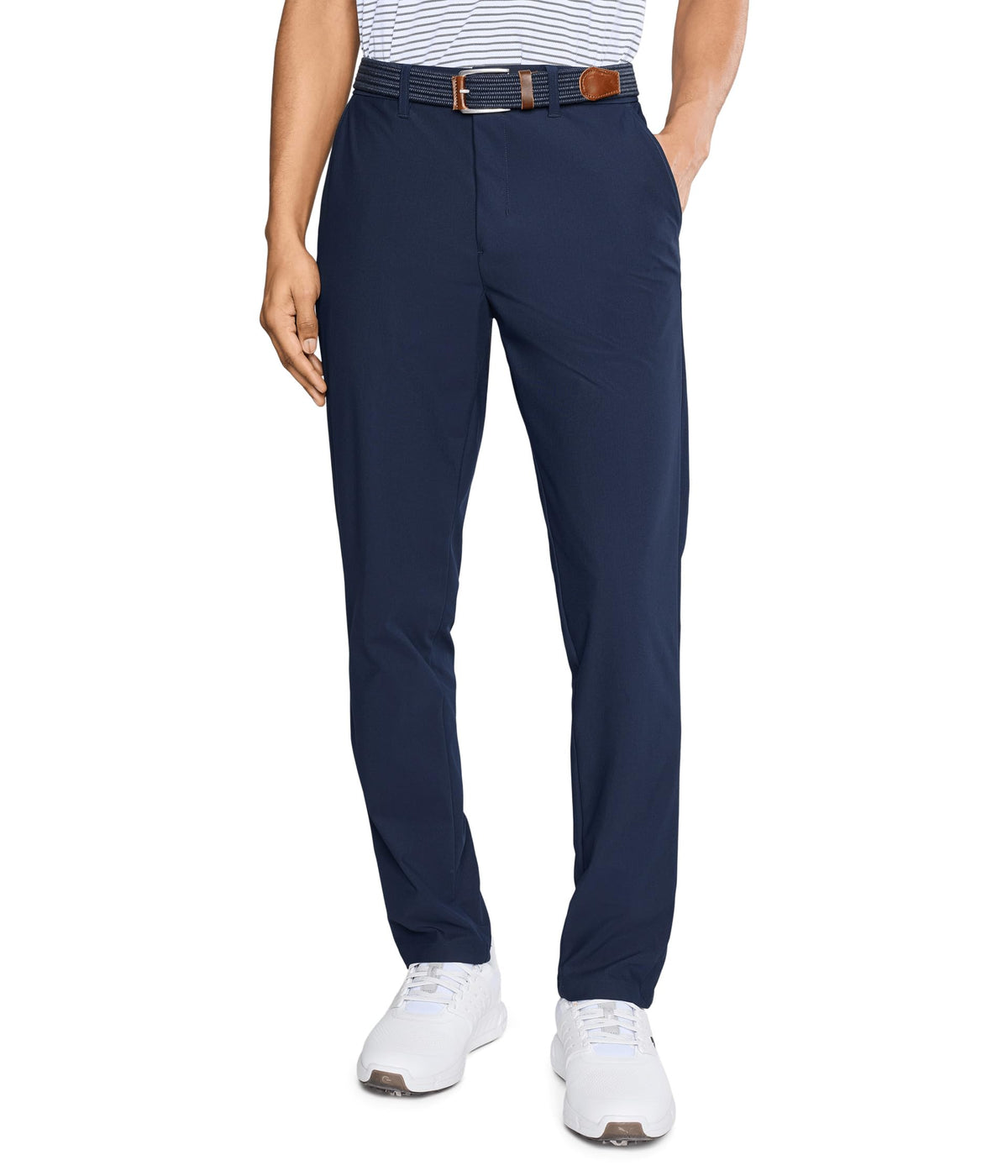 PUMA 101 Premier Pants front view in deep navy, ideal for on-course comfort.