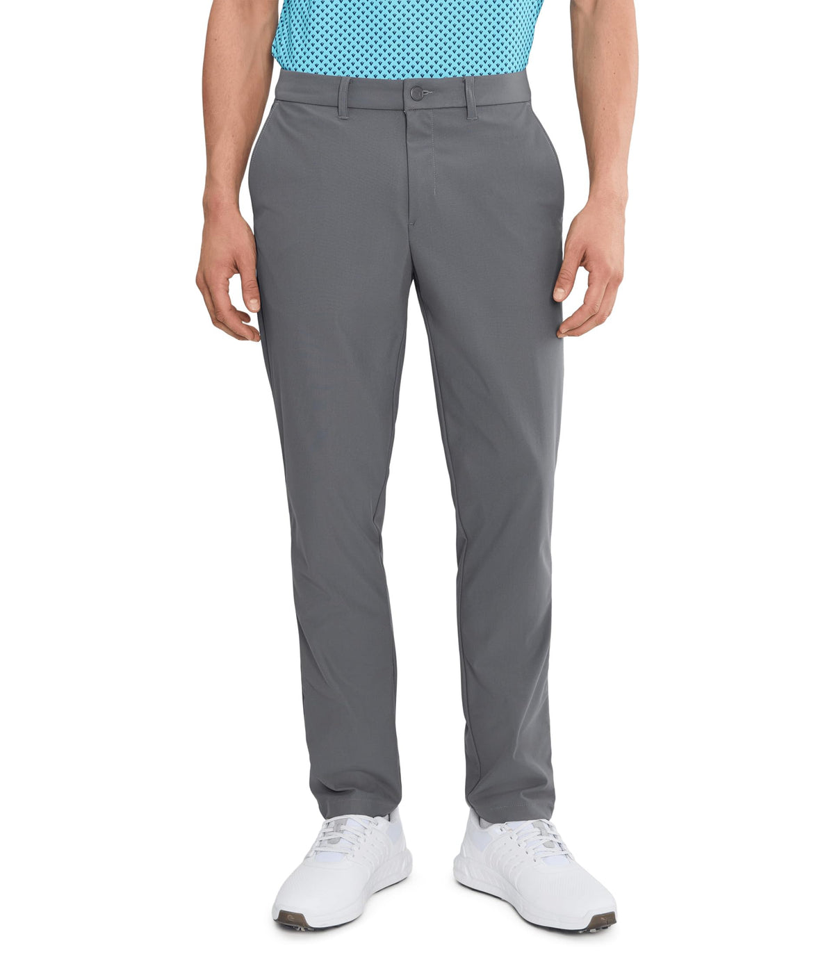 PUMA 101 Premier Pants mid-rise tailored fit on model for comfort