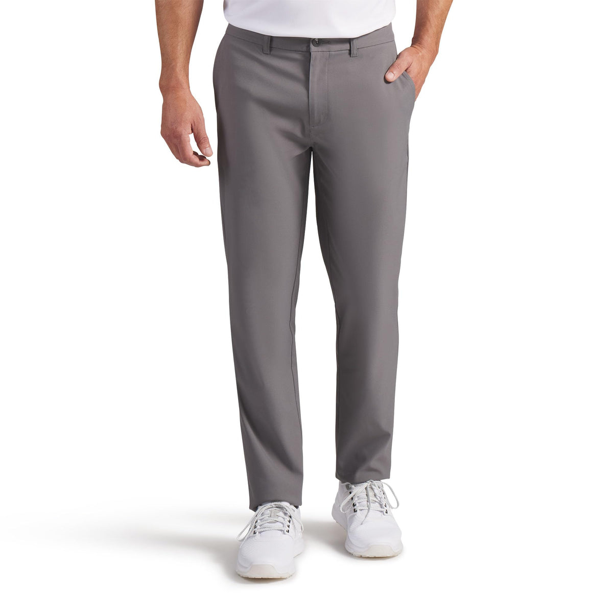 PUMA 101 Pure Pants front view shows sleek tailoring and moisture-wicking fabric for dry performance.