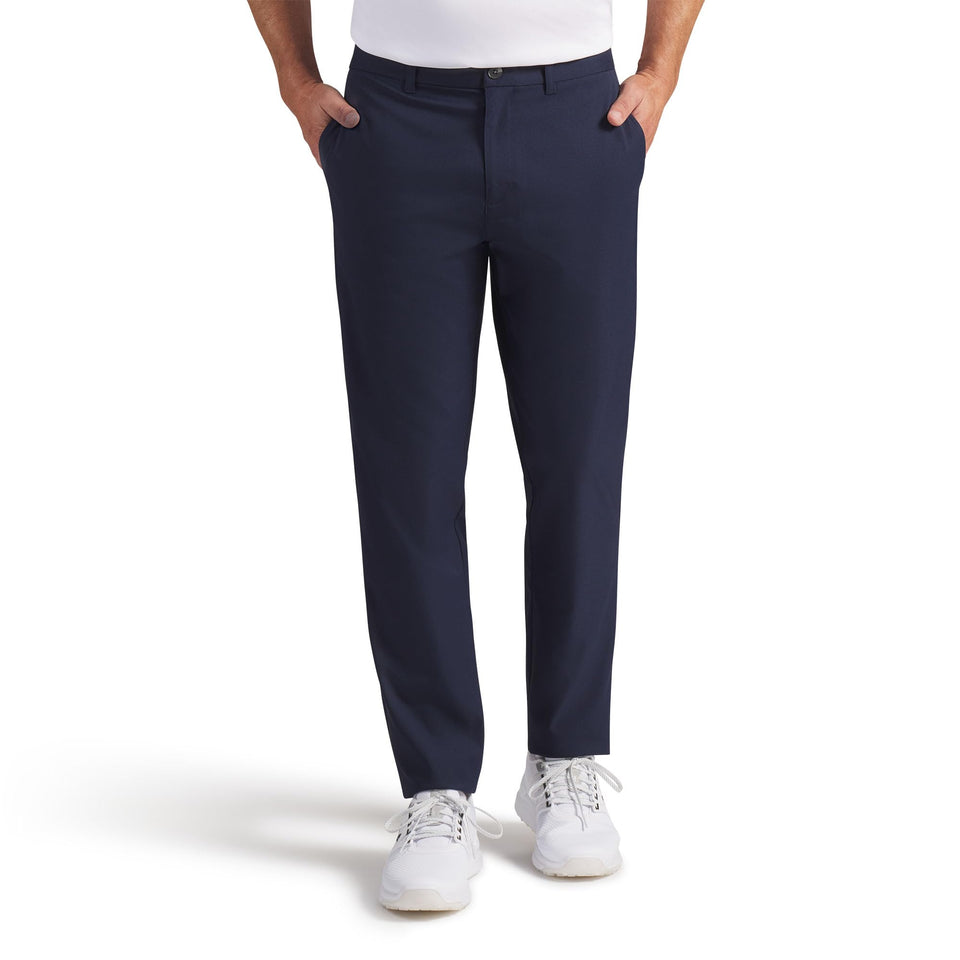 PUMA 101 Pure Tailored Golf Pant in deep navy, front view with flexible stretch for comfortable golf wear