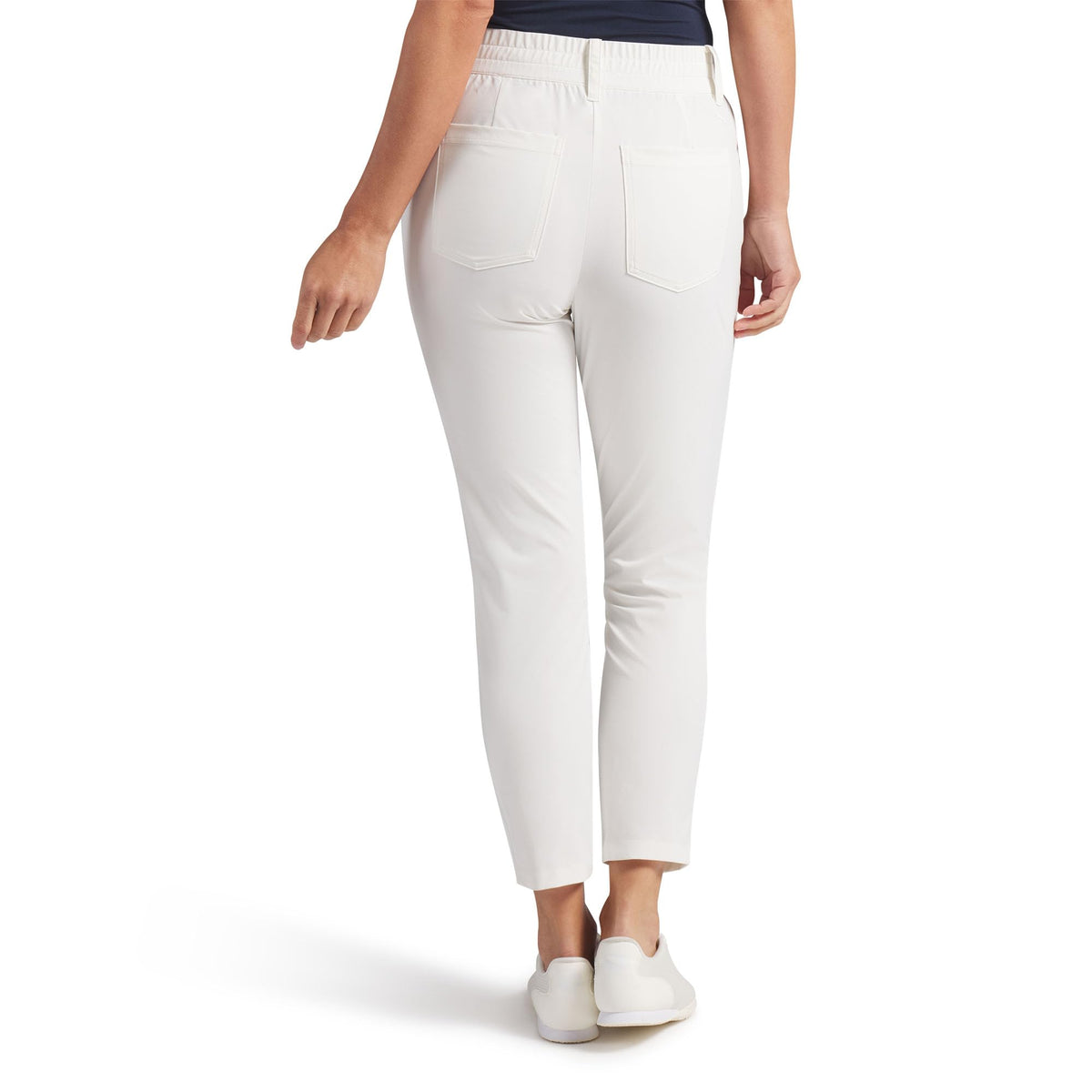 PUMA Avant Slim Golf Pant back pocket detail highlighting secure on-course storage