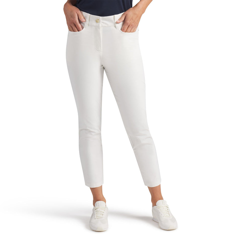 PUMA Avant Slim Golf Pant front view showing sleek fit and moisture-wicking fabric
