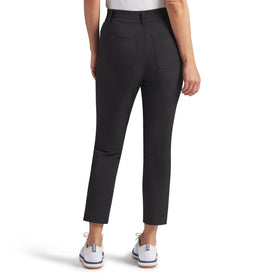 PUMA Avant Slim golf pants in black, back view with tailored silhouette.