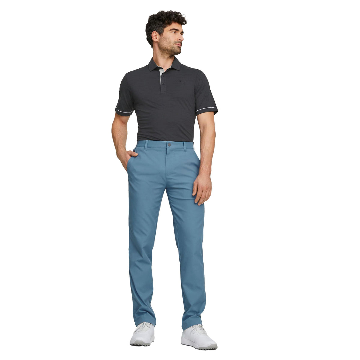 PUMA Men's Dealer Pant 2-way stretch supports golf moves and everyday wear.