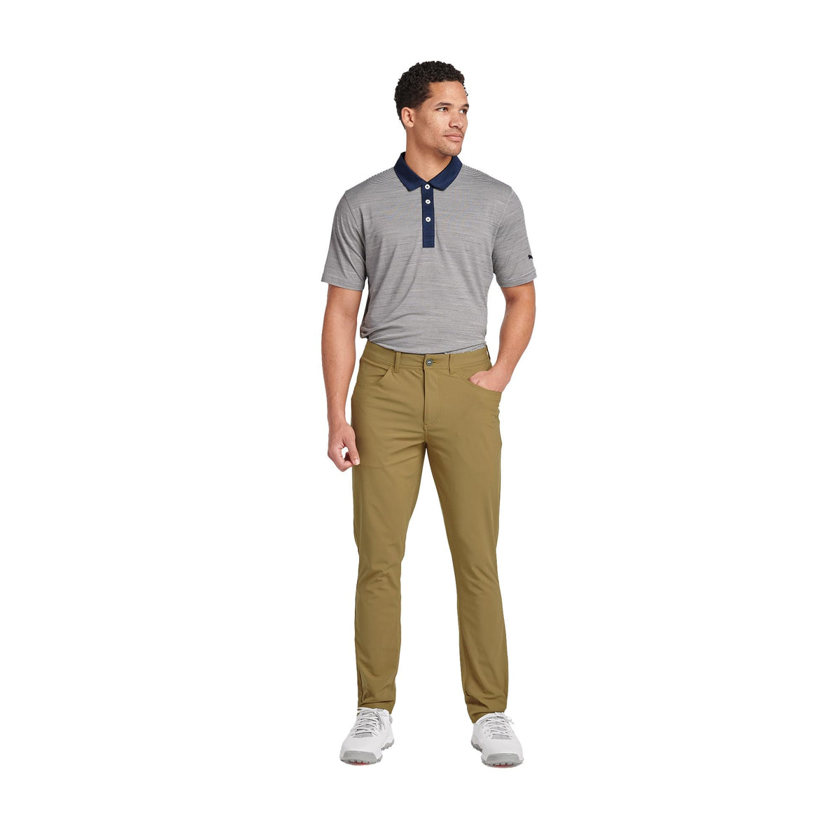 PUMA Golf 101 Pant Antique Bronze with hydromesh pocket bags for lightweight storage.