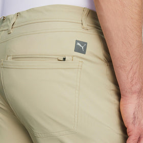 Puma Golf 101 Pant White Pepper fabric close-up emphasizing durable micro-weave