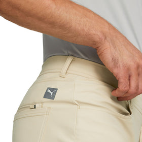 Puma Golf 101 Pant White Pepper back view showing UPF 50+ sun protection