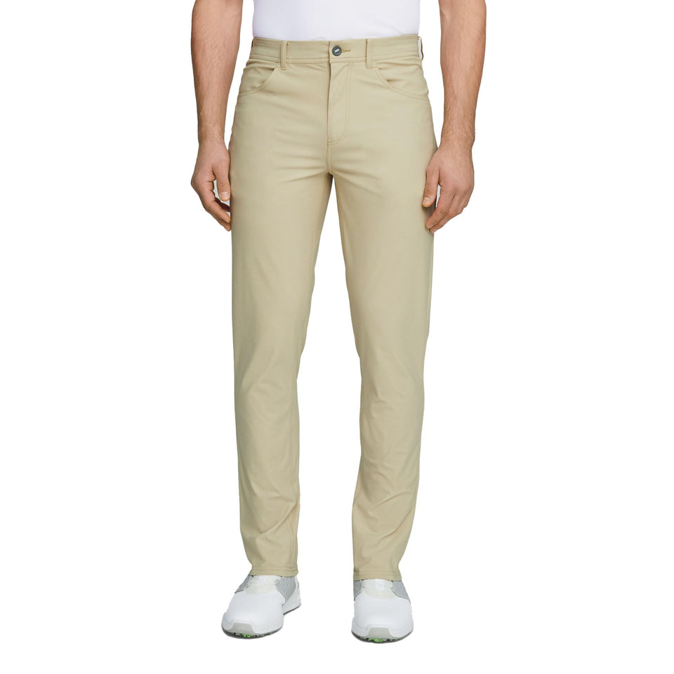 Puma Golf 101 Pant White Pepper front view with breathable moisture-wick fabric