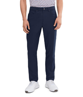 PUMA Golf 101 Premier pants front view showing midrise waist and tailored fit