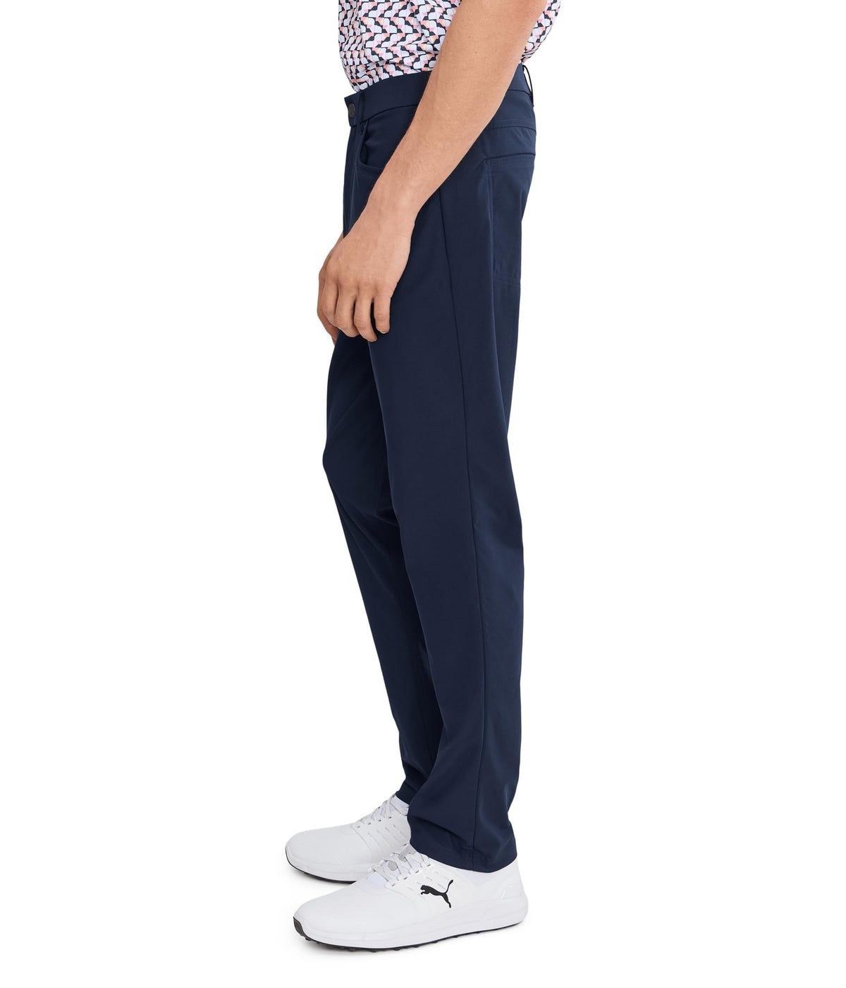 Close look at waistband on PUMA 101 Premier pants for durability