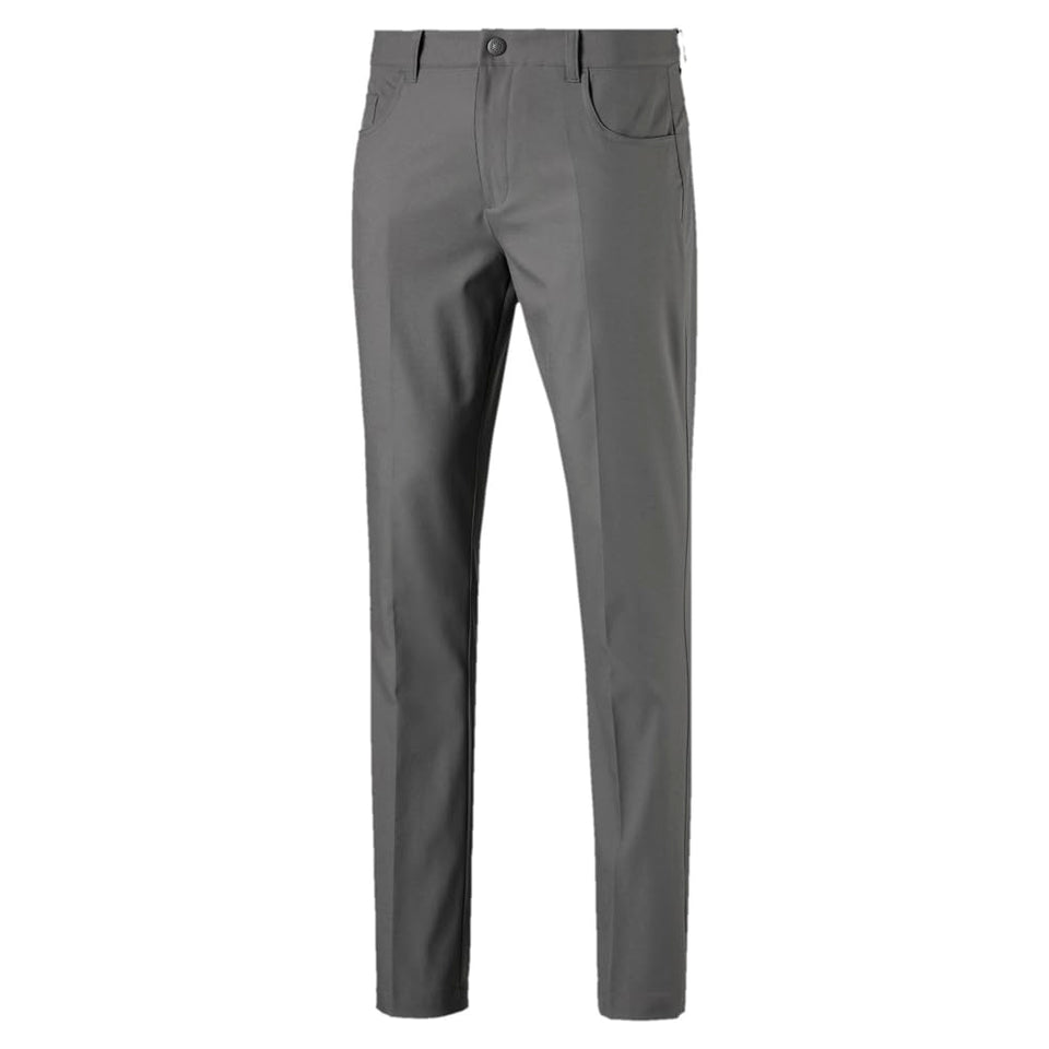 PUMA Golf Jackpot pants front view with moisture-wicking comfort on course.