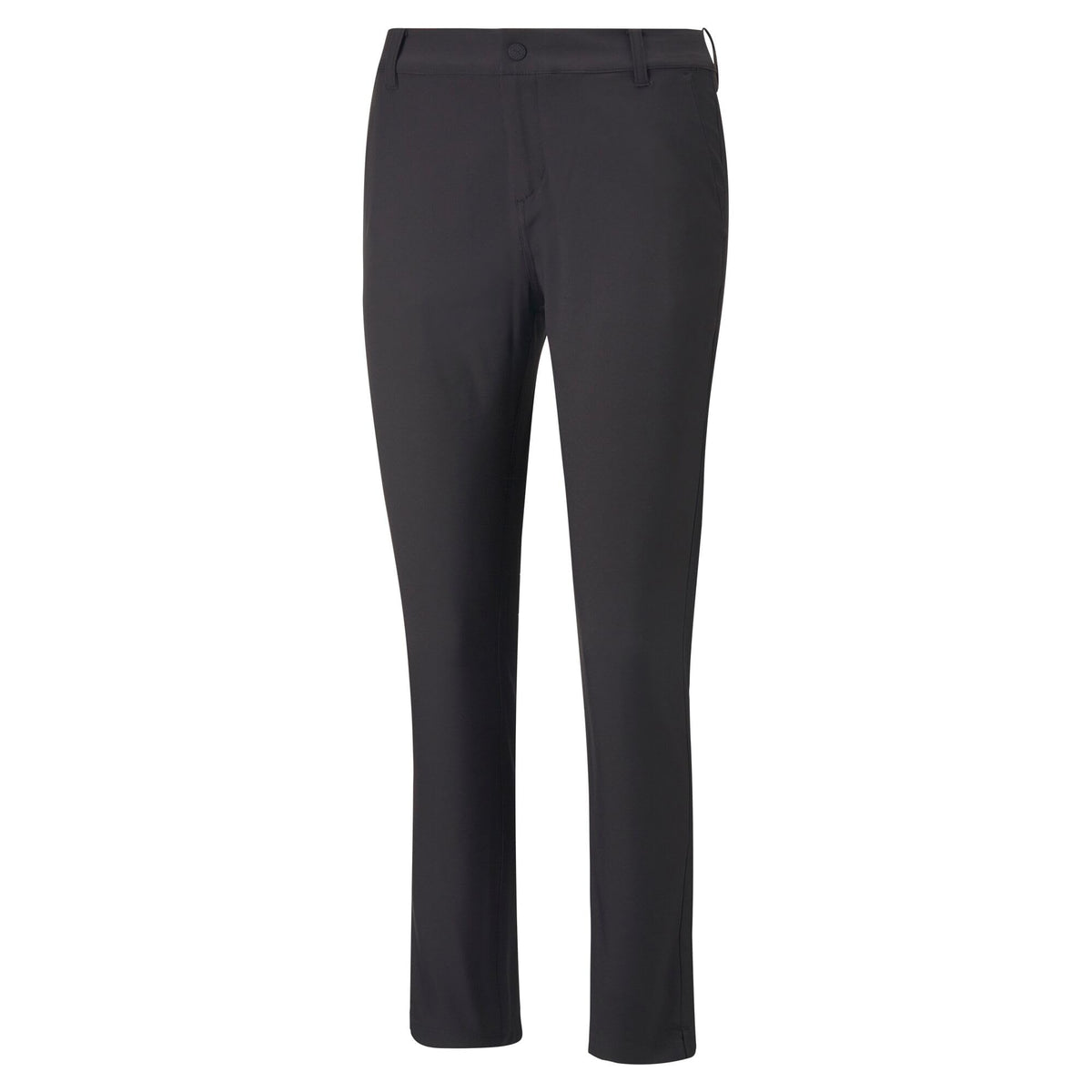 PUMA Golf Women's W Boardwalk Pant side view highlights breathable, moisture-wicking comfort.
