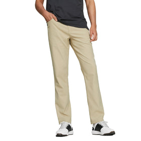 PUMA Golf Dealer 5 Pocket Pant front view, clean lines and relaxed fit.