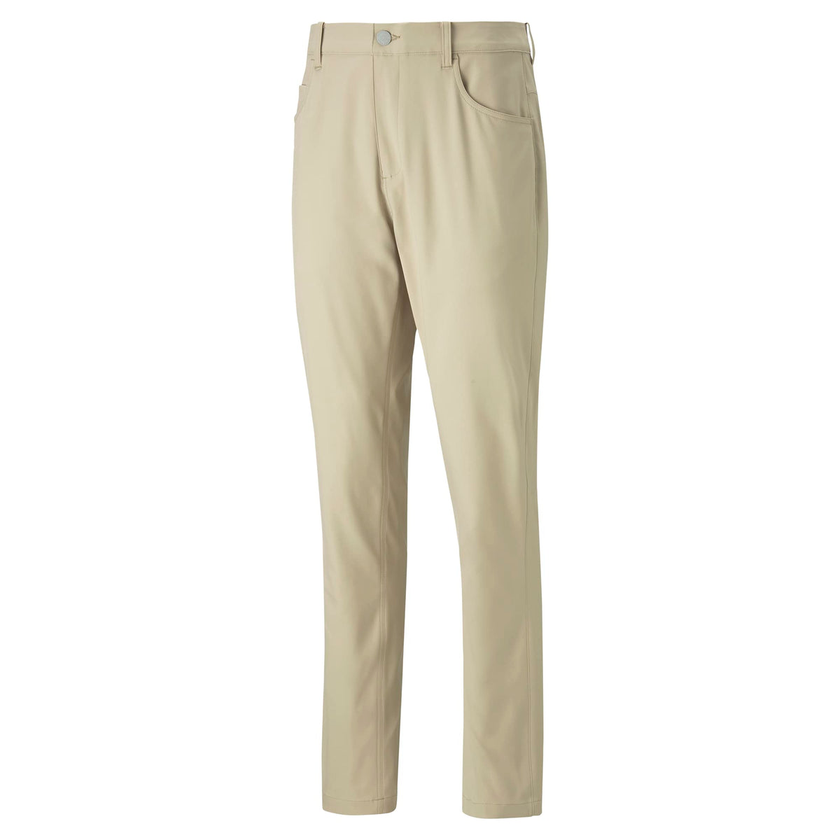PUMA GOLF Dealer 5 Pocket Pant Alabaster waistband close-up of durability