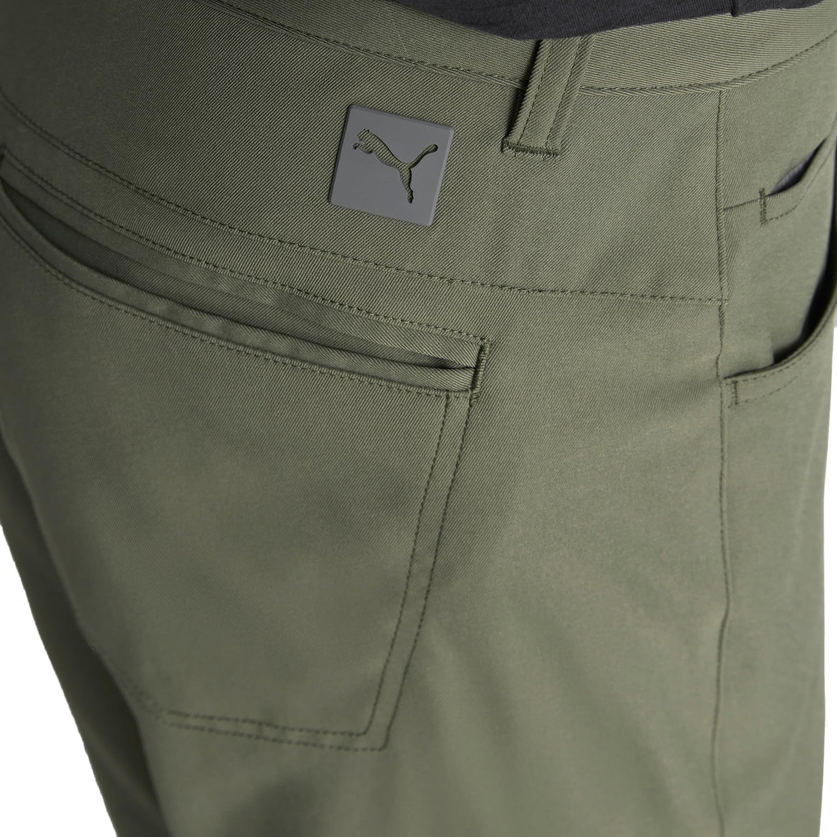 PUMA Golf Dealer waistband detail emphasizing secure fit