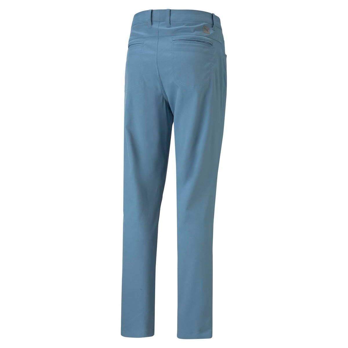 PUMA Golf Dealer 5 Pocket Pant close-up shows moisture-wicking performance.