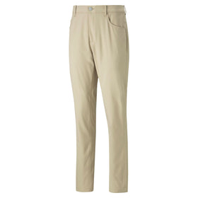 PUMA Golf Dealer fabric close-up demonstrates moisture-wicking and breathability on warm days.