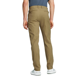 PUMA Golf Dealer 5 Pocket Pants Coconut Crush, side view showing stretch waistband comfort.