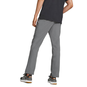 PUMA Golf Dealer 5 Pocket Pants in Slate Sky, back view highlighting silhouette