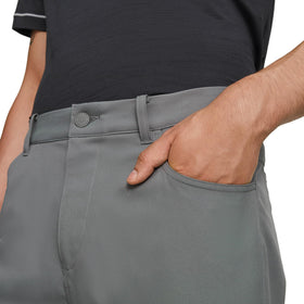 PUMA Golf Dealer 5 Pocket Pants in Slate Sky, waistband close-up showing stretch