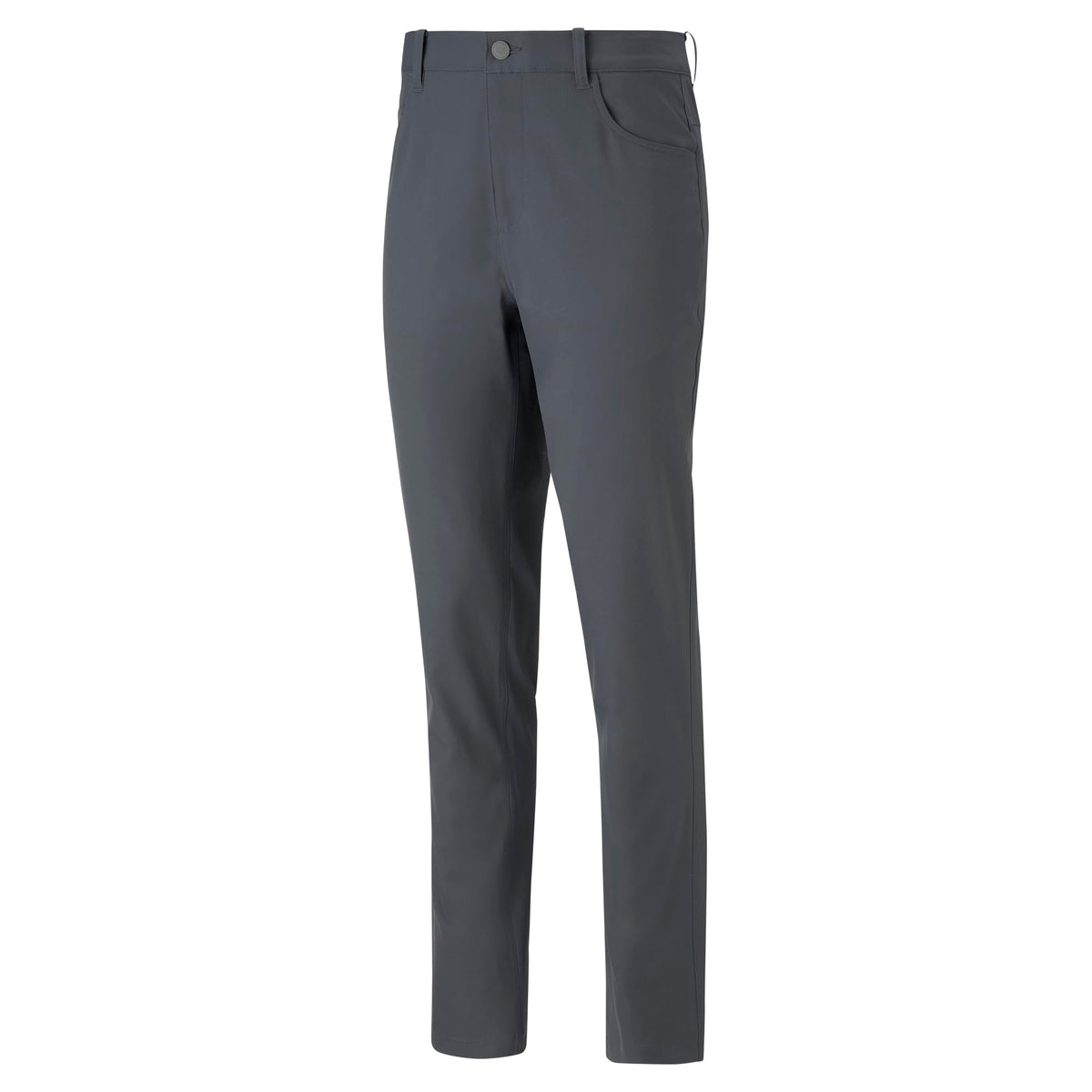 PUMA Golf Dealer 5 Pocket Pants strong gray fabric detail highlights breathable texture.