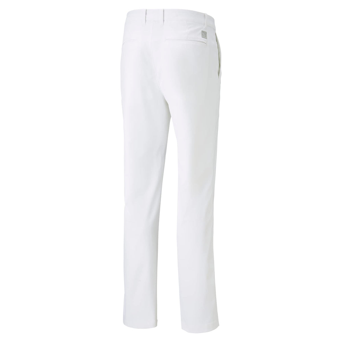 PUMA GOLF Dealer Pant White Glow fabric details for UPF 50+ protection
