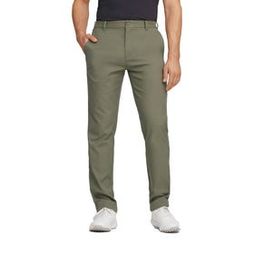 PUMA GOLF Dealer Pant front view in Dark Sage, tailored for on-course and office wear