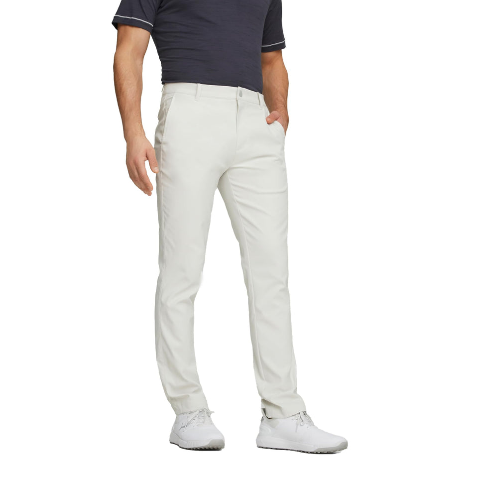PUMA Dealer Tailored Pant Sedate Gray front view showing versatile golf and office style
