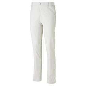 PUMA Dealer Tailored Pant model wearing Sedate Gray for modern business casual look