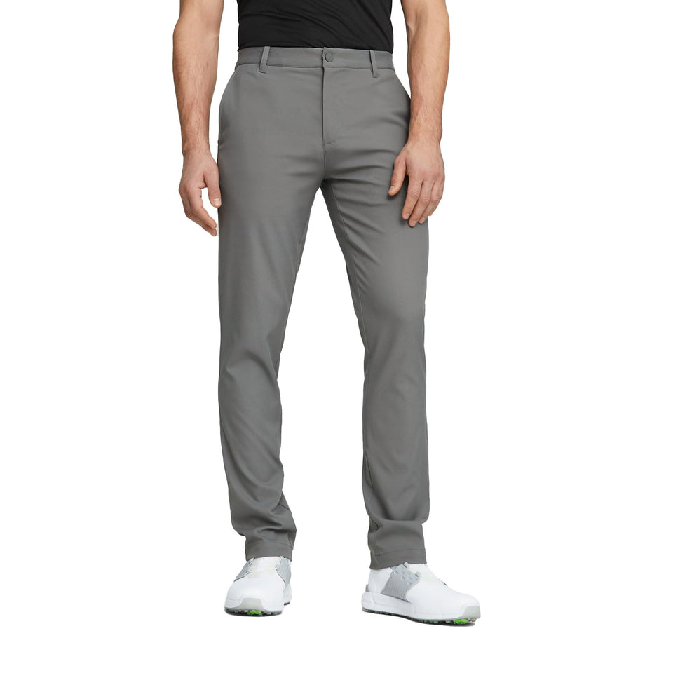 PUMA Golf Dealer Tailored Pant front view shows a sleek, versatile fit for golf and work.