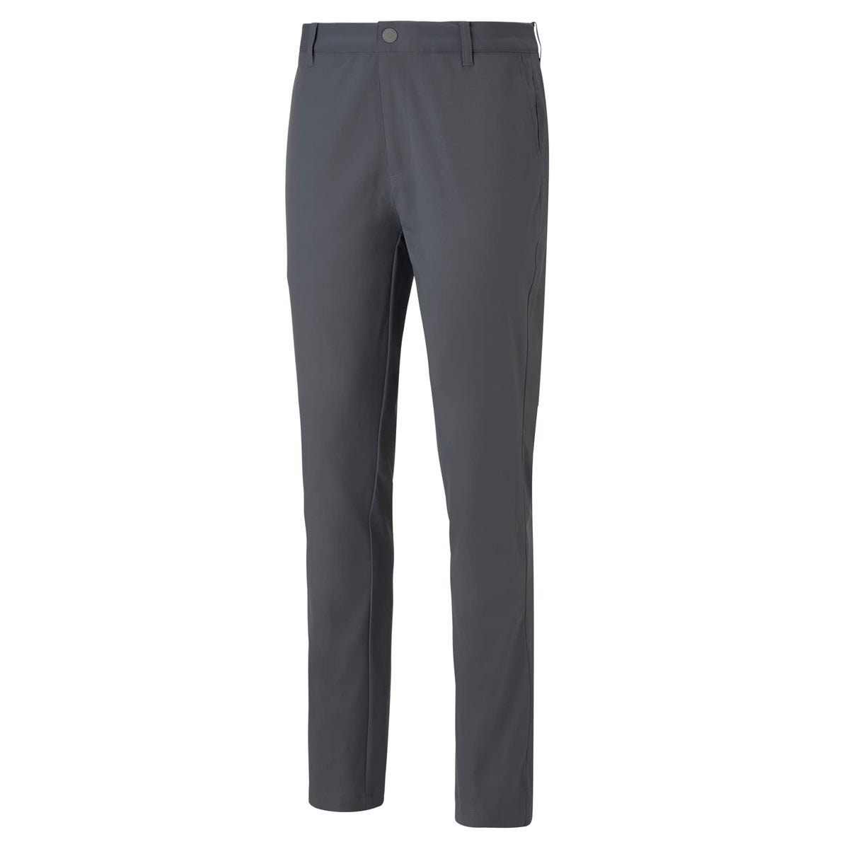 PUMA Golf Dealer Tailored Pant waistband detail highlighting stretch fit for all-day wear.