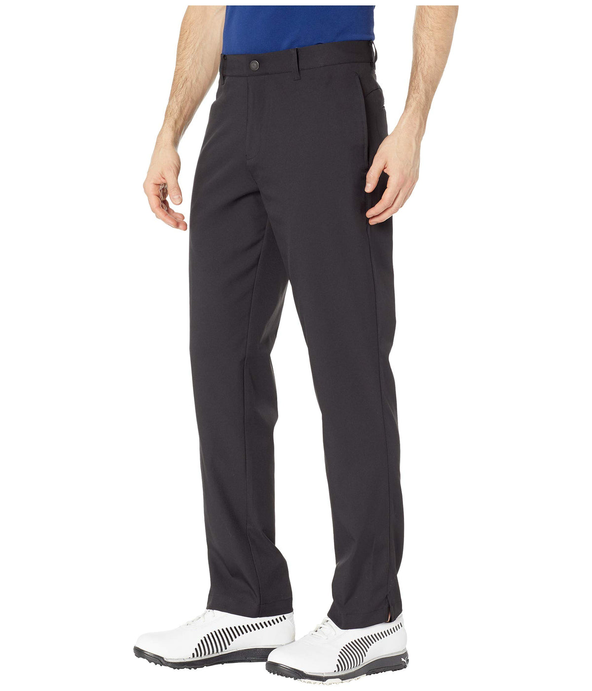 Detail shot features moisture-wicking finish and durable straight-leg cut for play