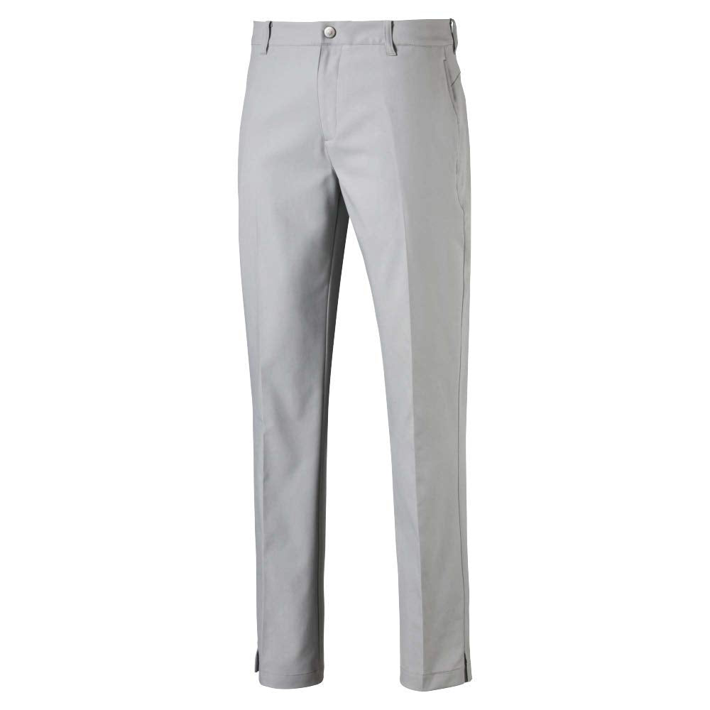 Puma Golf Jackpot Pant front view shows moisture-wicking fabric for dry comfort.