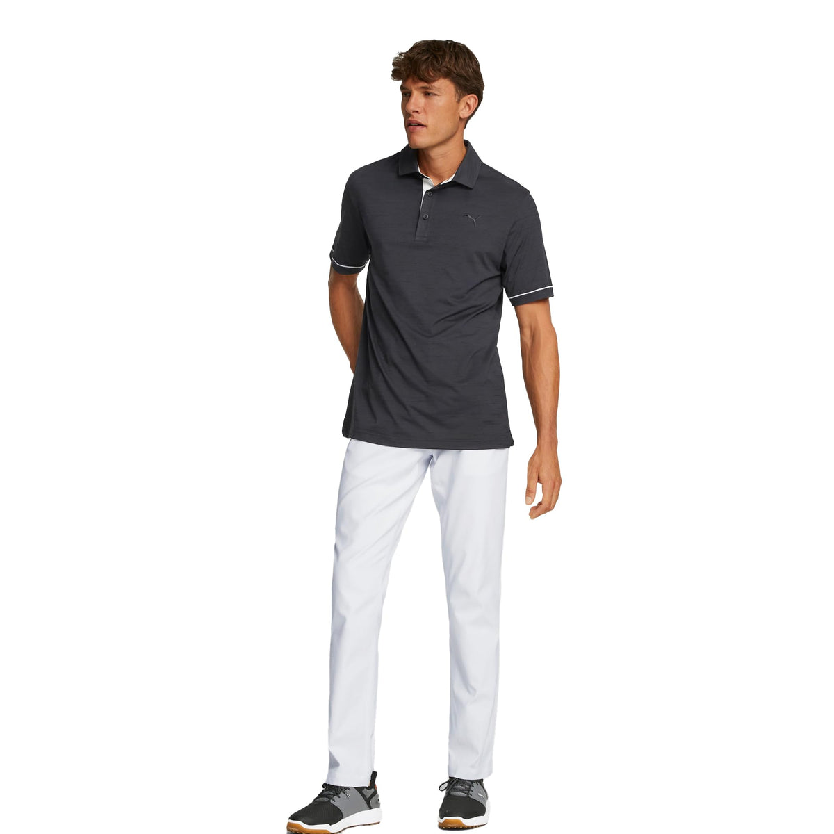 PUMA Golf Dealer 5 Pocket Pants back view highlighting streamlined silhouette.