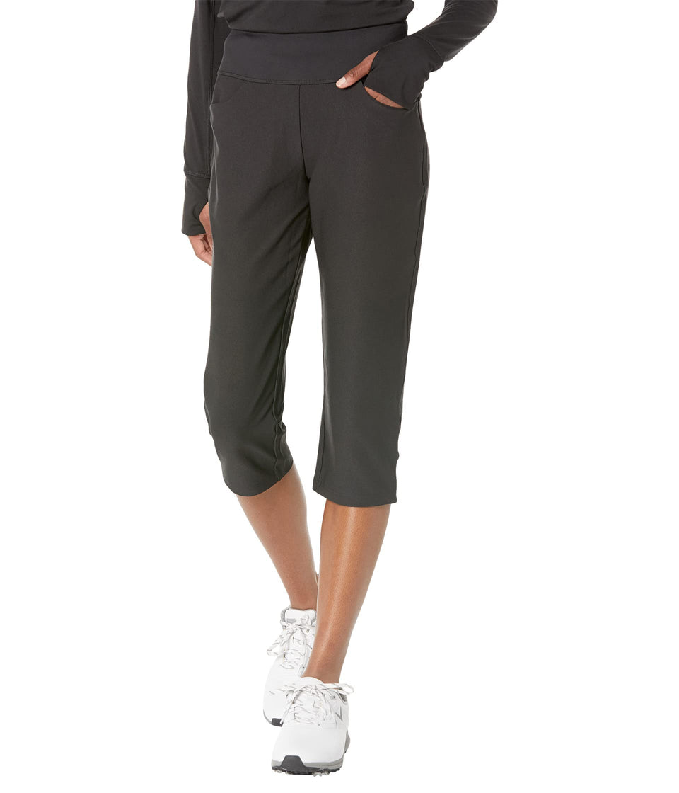 PUMA Golf PWRSHAPE Capri in Puma Black with a smooth silhouette and breathable comfort on the course