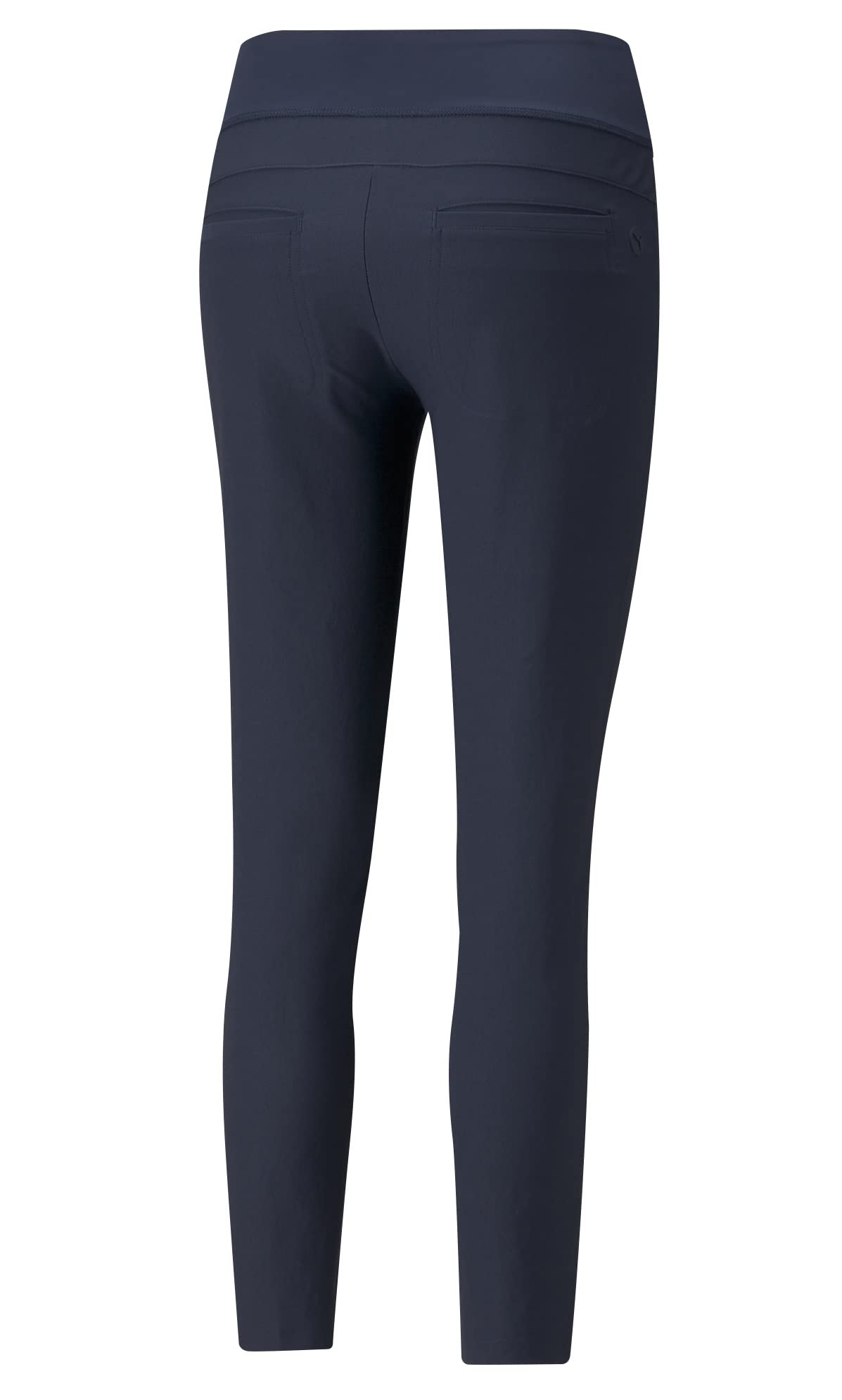 Puma Golf Pwrshape pant back view demonstrates four-way stretch and mobility