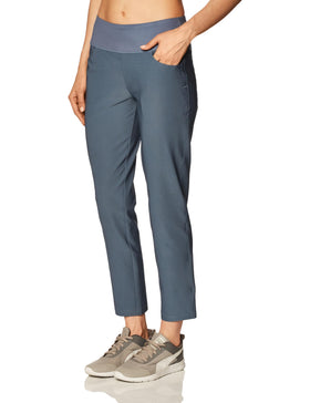 PUMA Golf PWRSHAPE pant Evening Sky side view, stretch waistband for flexible movement