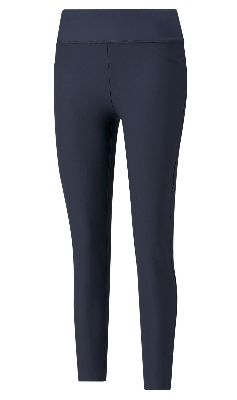 PUMA Golf PWRSHAPE pants front view enhances silhouette and all-day comfort on the course