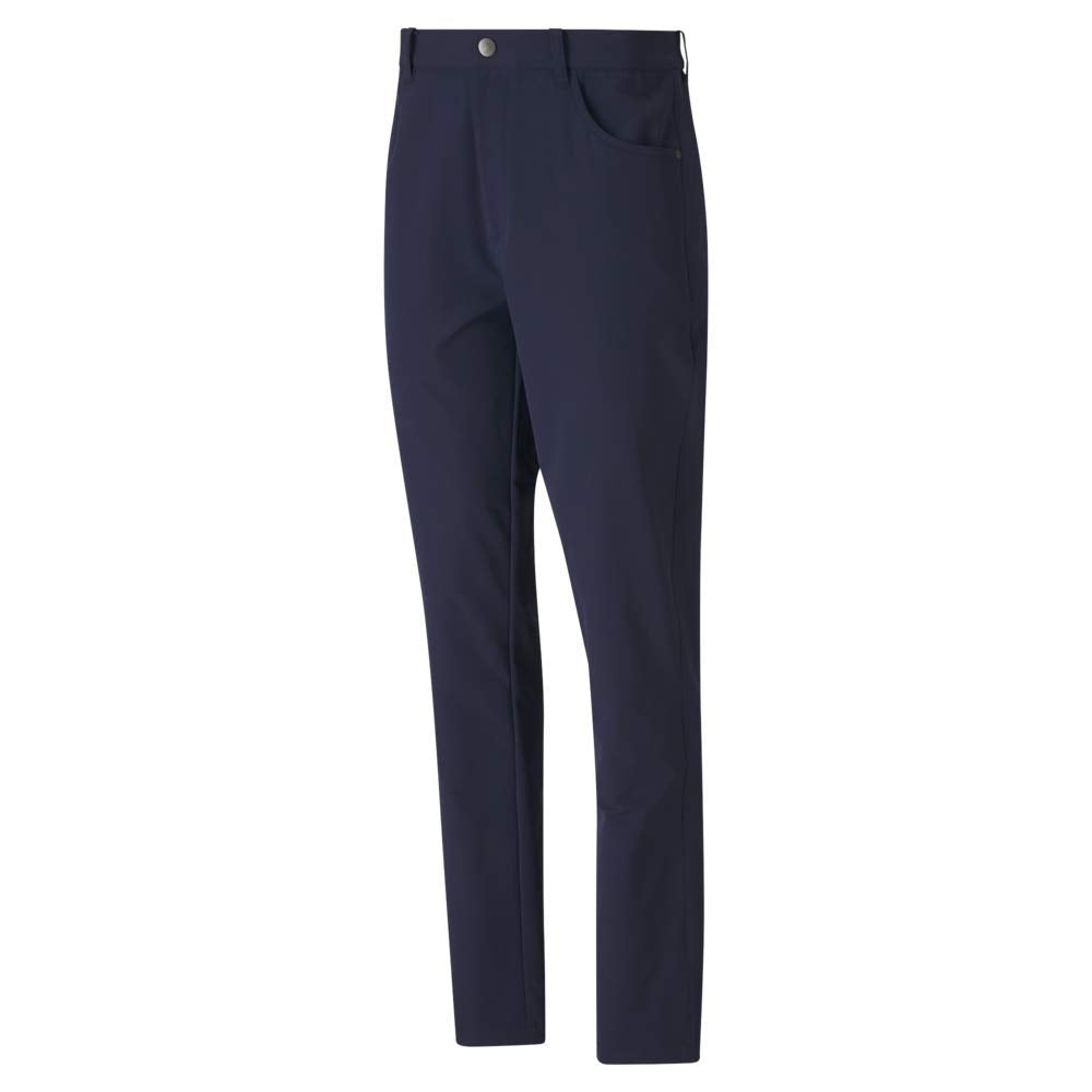 PUMA Golf pumagolf 2020 men's 5-pocket utility pant in peacoat offers warmth and dry comfort