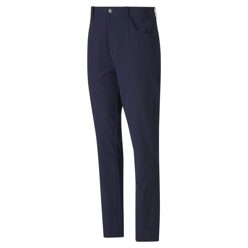 PUMA Golf pumagolf 2020 men's 5-pocket utility pant in peacoat offers warmth and dry comfort