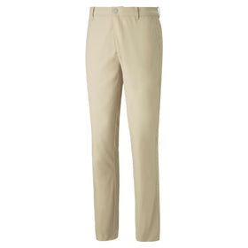PUMA Golf Womens Dealer Tailored Pants Alabaster close-up fabric texture highlighting moisture-wicking tech.